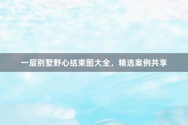 一层别墅野心结束图大全，精选案例共享